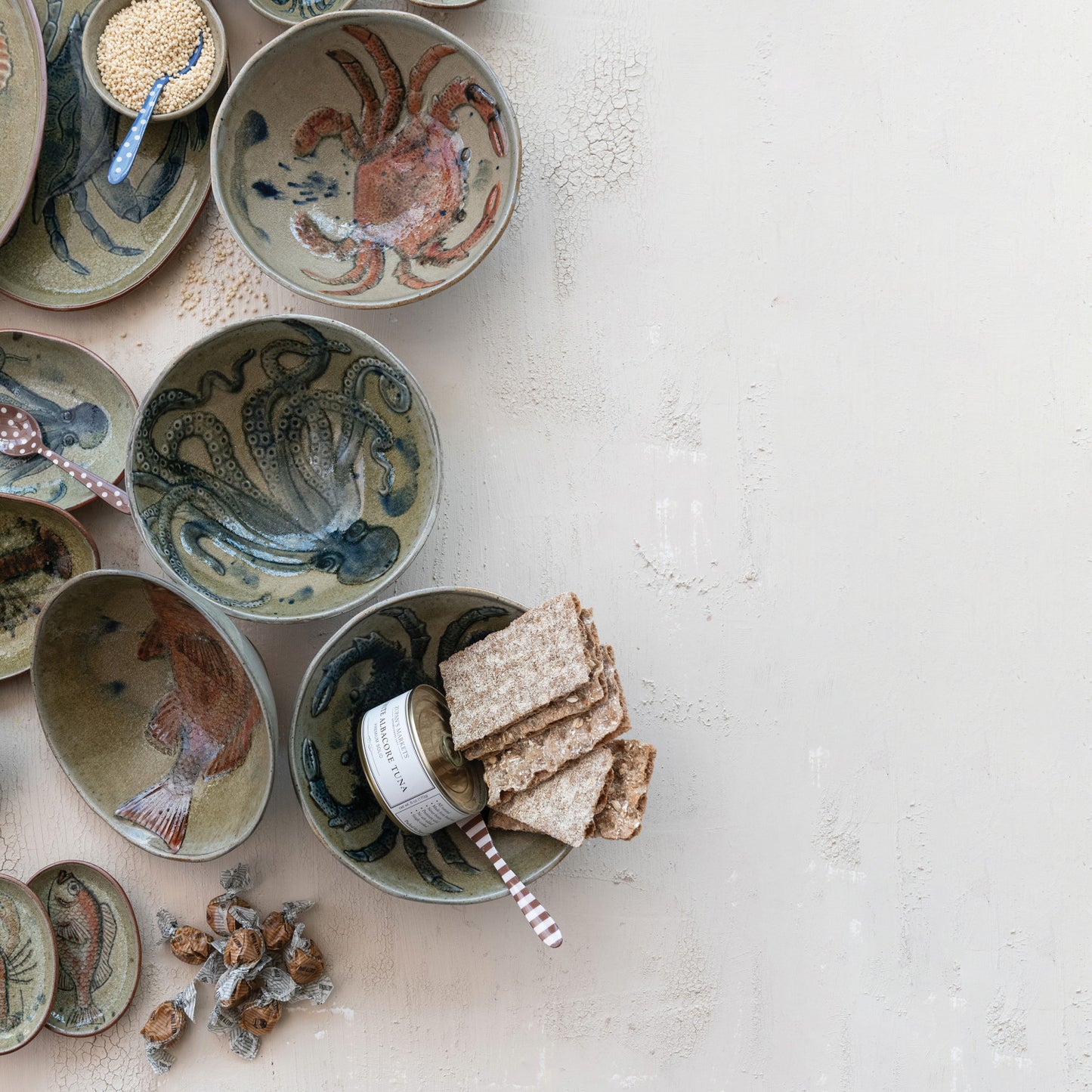 Hand-painted Sea Life Bowls