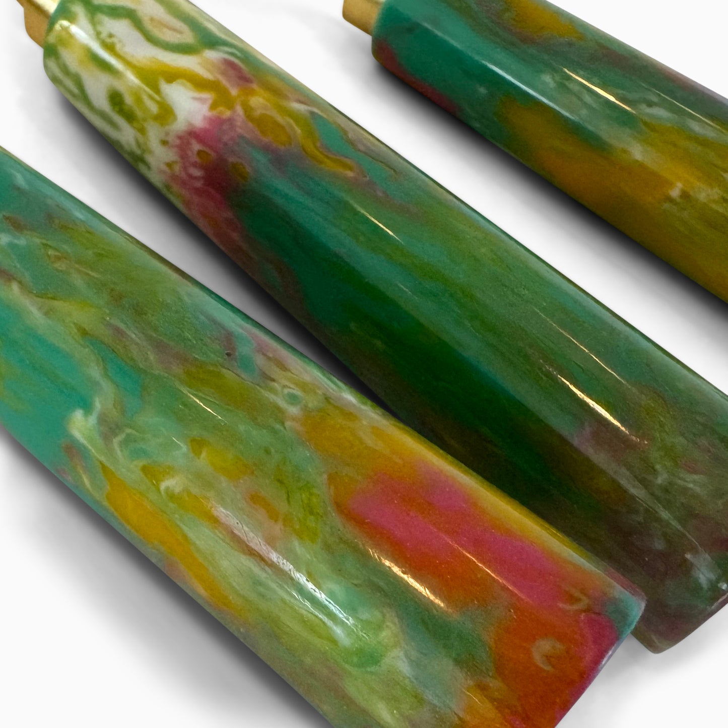Stainless Steel Cheese Knives with Marbled handles