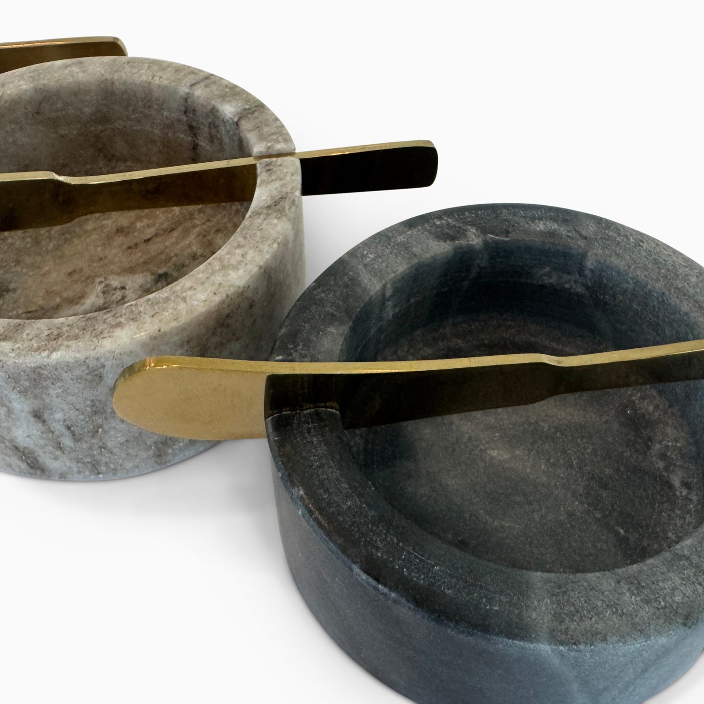 Marble bowl & spreading knife
