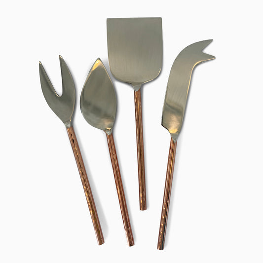 Stainless Steel & Copper Cheese Knife set