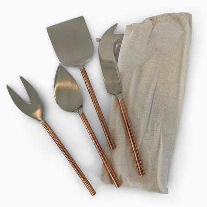 Stainless Steel & Copper Cheese Knife set