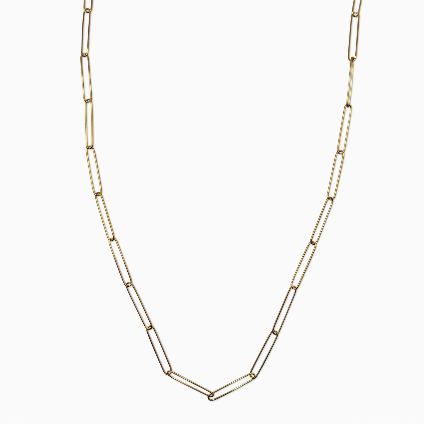 "Impermeable" Paperclip Gold Chain Necklace