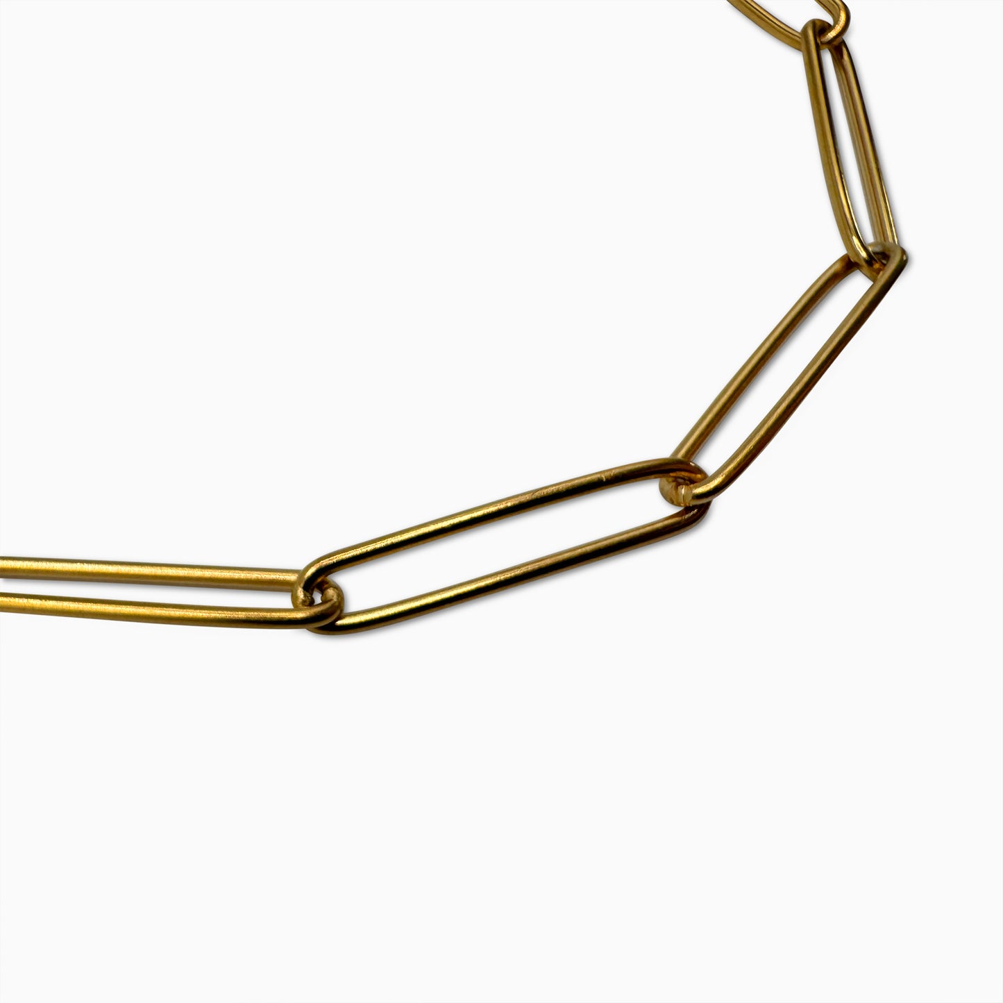 "Impermeable" Paperclip Gold Chain Necklace