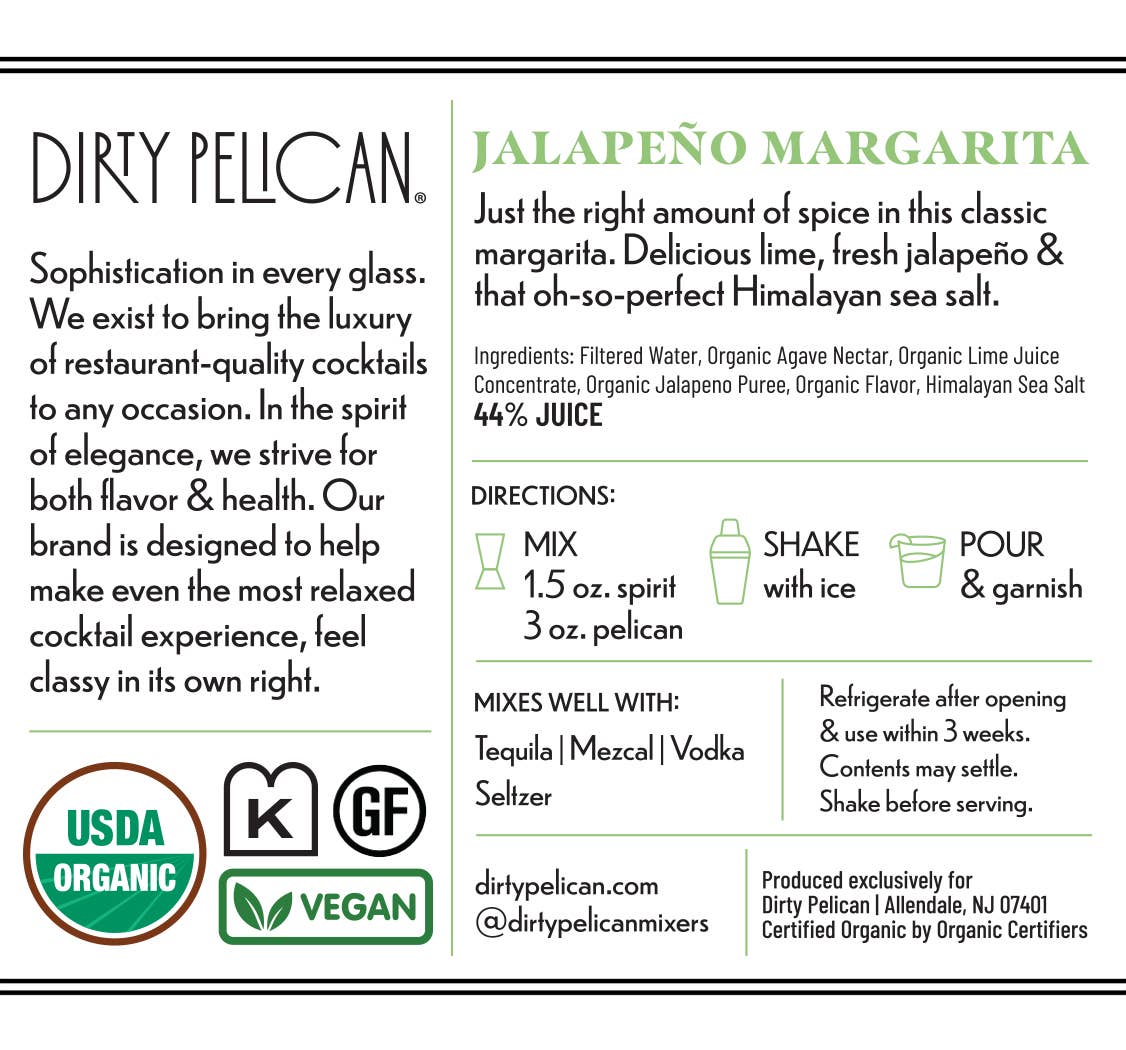 Dirty Pelican Jalapeño Margarita