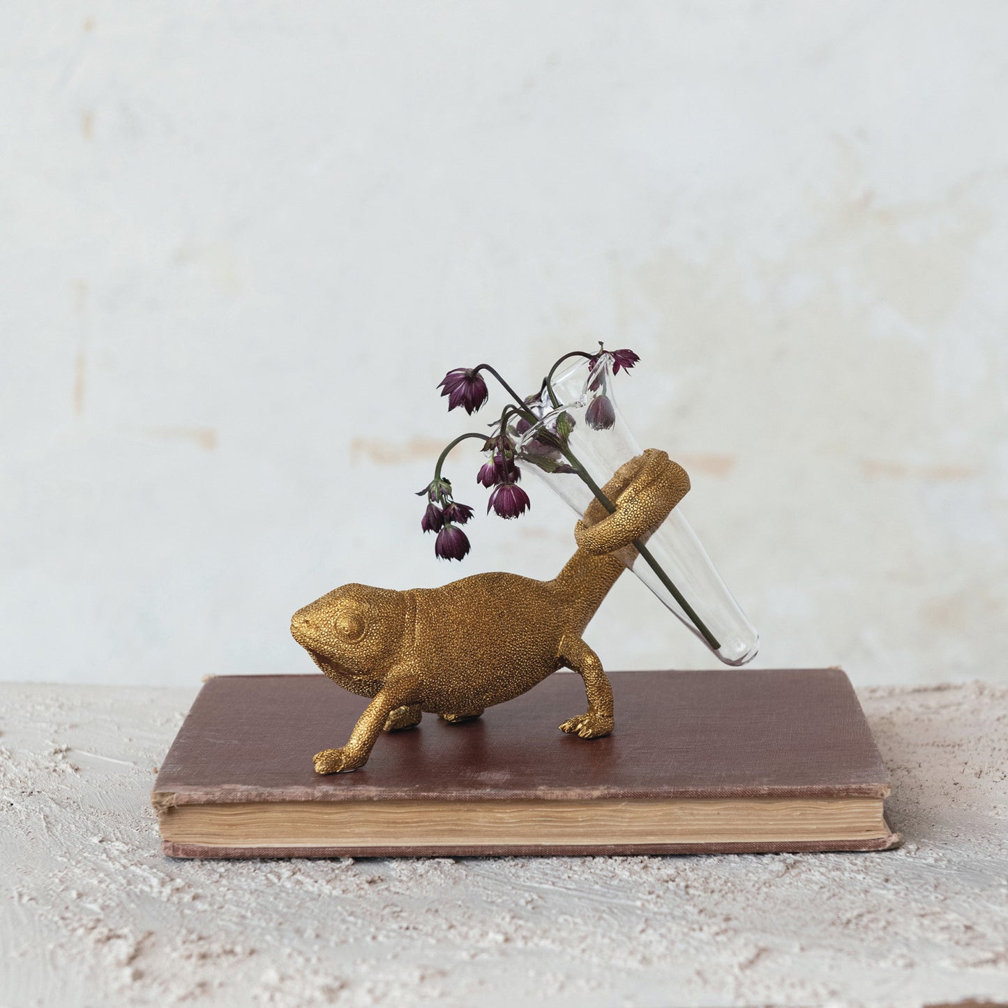 Golden Chameleon Vase