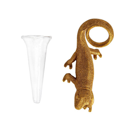 Golden Chameleon Vase