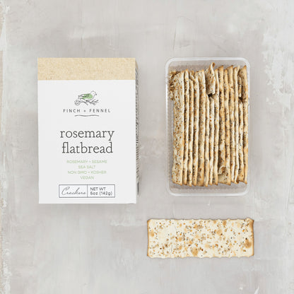 Finch + Fennel Rosemary Flatbread Crackers