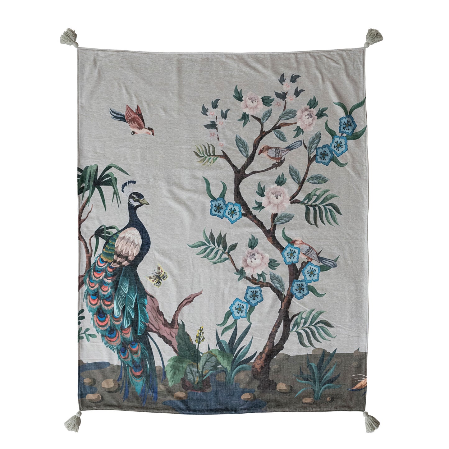 Peacock Garden Throw