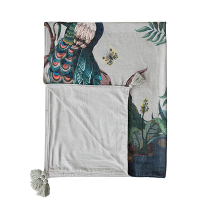 Peacock Garden Throw