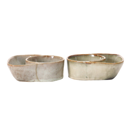 Stoneware Cracker & Soup Bowl set