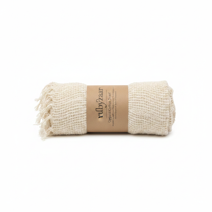 rubyzaar Cream Scarf – Isolated
