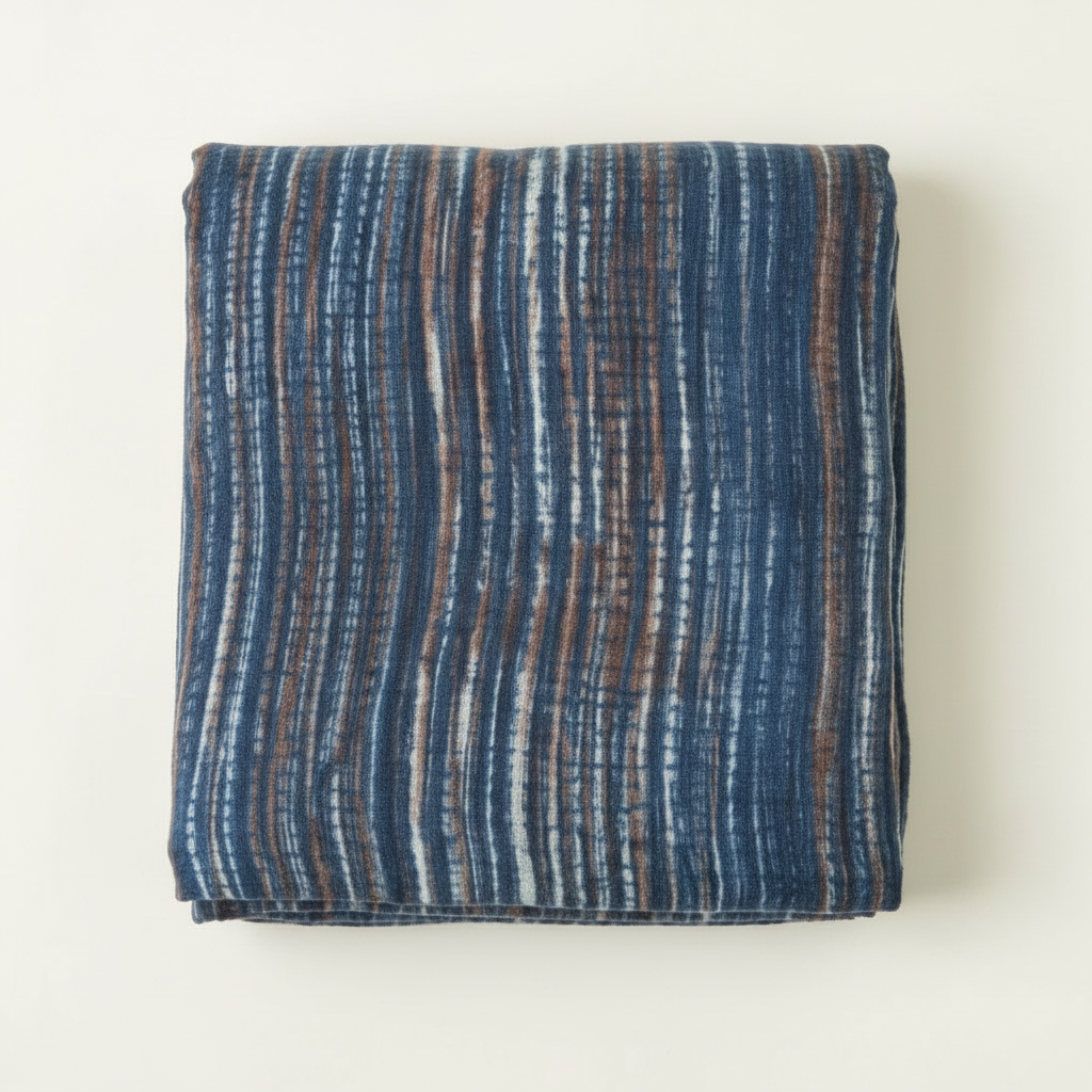 rubyzaar Indigo Blanket – Zoomed In