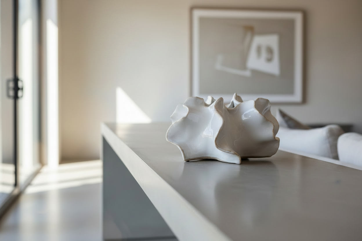 Sculptured Stoneware Planter – No Gold Spots