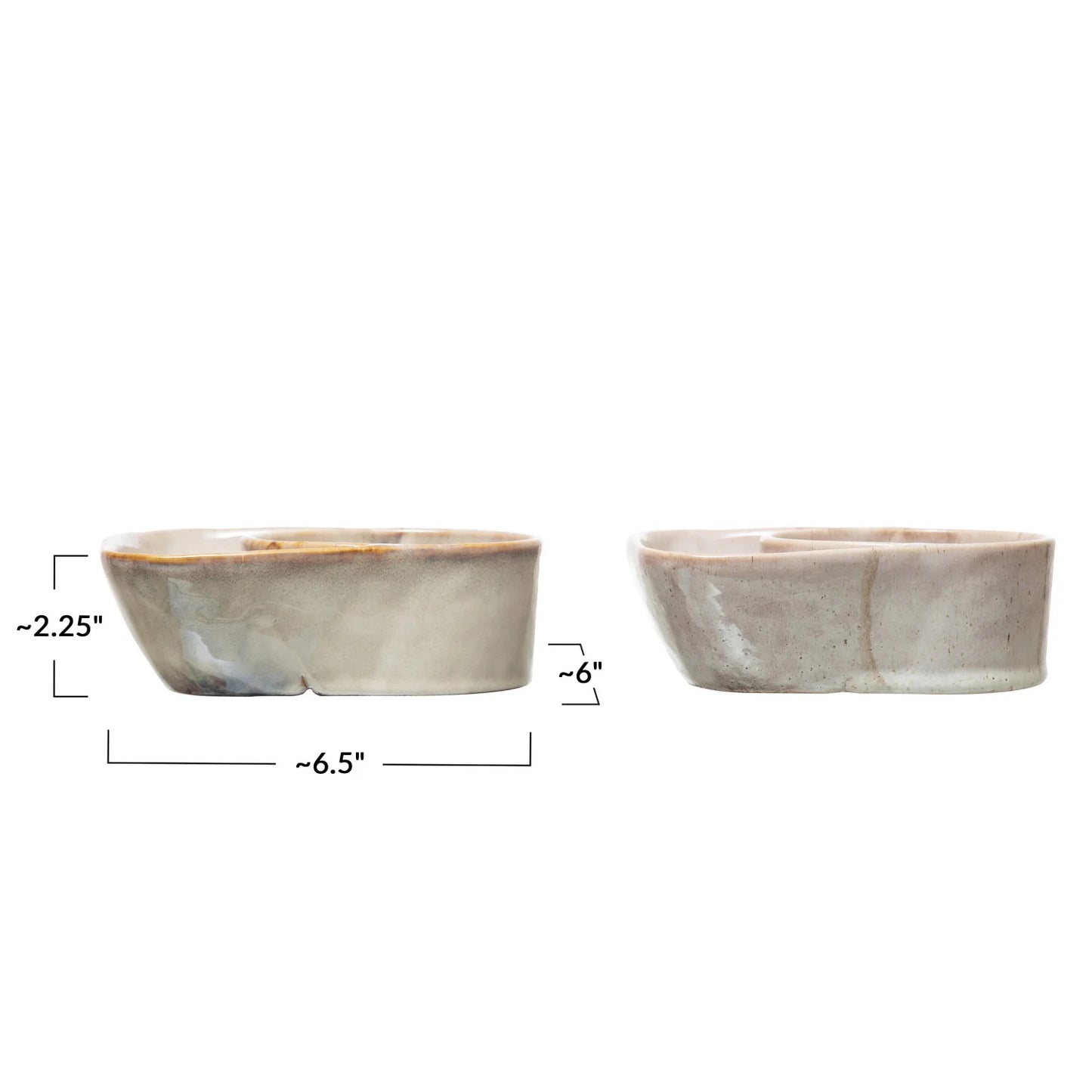 Stoneware Cracker & Soup Bowl set