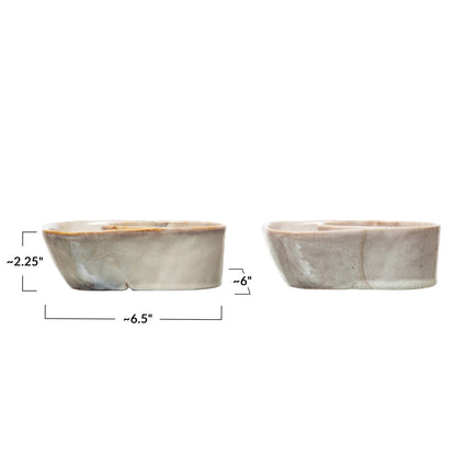 Stoneware Cracker & Soup Bowl set
