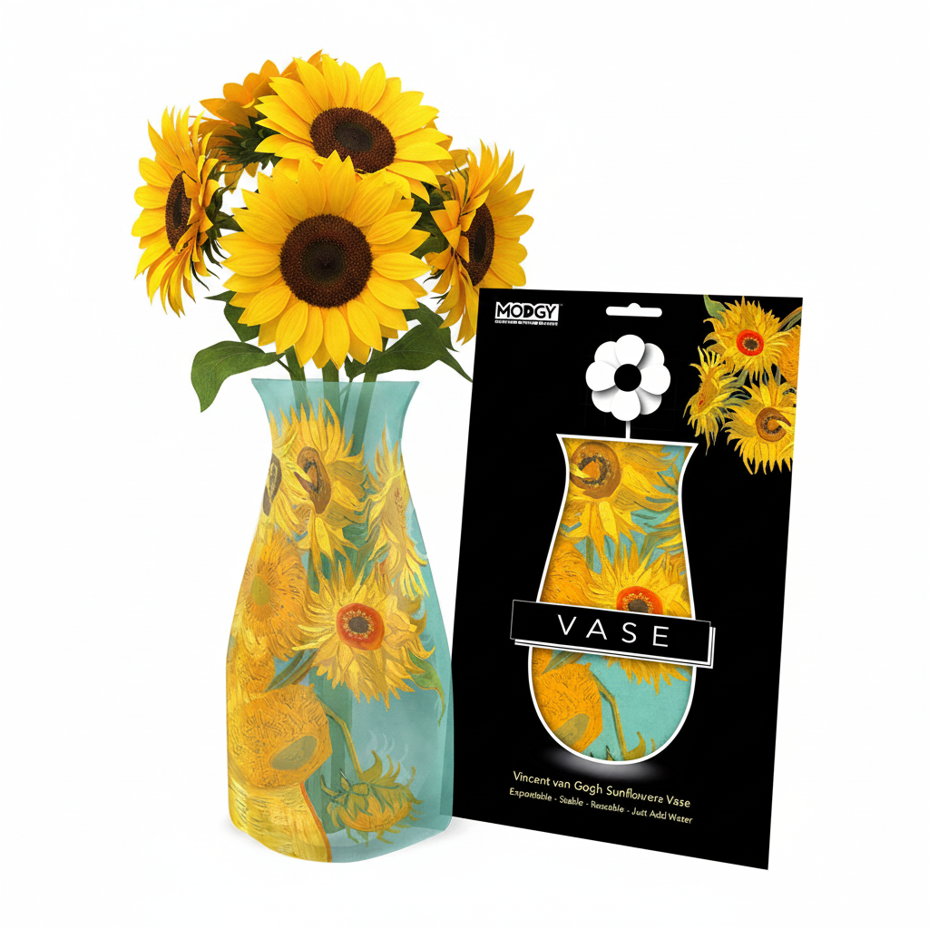 Van Gogh Sunflowers Vase - With Sunflowers